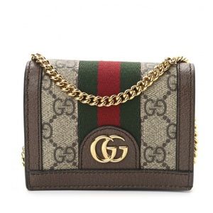 Ophidia GG Chain Card Case Wallet